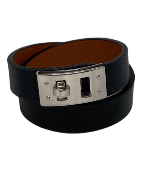 MAISON BOINET（メゾン ボワネ）MAISON BOINET (メゾン ボワネ) Adjustable plate bracelet ブラックの古着・服飾アイテム