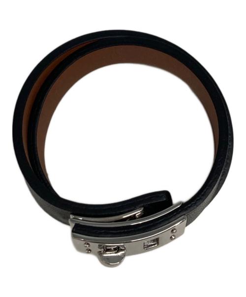MAISON BOINET（メゾン ボワネ）MAISON BOINET (メゾン ボワネ) Adjustable plate bracelet ブラックの古着・服飾アイテム