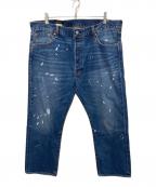 LEVI'S PReMIUM×JOURNAL STANDARD relumeリーバイス プレミアム×ジャーナルスタンダード レリューム）の古着「別注501ペイント加工デニムパンツ」｜インディゴ