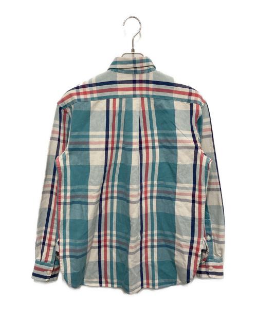 POLO RALPH LAUREN（ポロ・ラルフローレン）POLO RALPH LAUREN (ポロ・ラルフローレン) ポニー刺繍シャツ ブルー×レッド サイズ:Sの古着・服飾アイテム