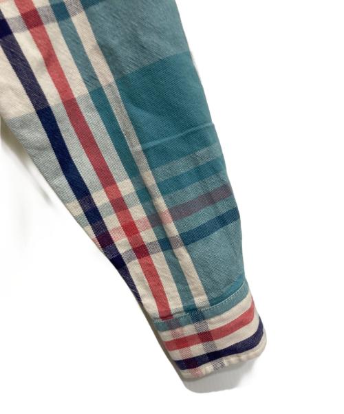 POLO RALPH LAUREN（ポロ・ラルフローレン）POLO RALPH LAUREN (ポロ・ラルフローレン) ポニー刺繍シャツ ブルー×レッド サイズ:Sの古着・服飾アイテム