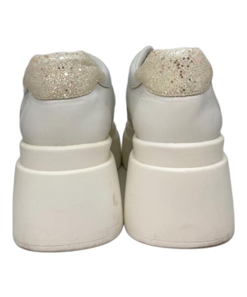 Rose Muse（ロゼミューズ）ROSE MUSE (ロゼミューズ) Glitter point sneakers ホワイト サイズ:Lの古着・服飾アイテム
