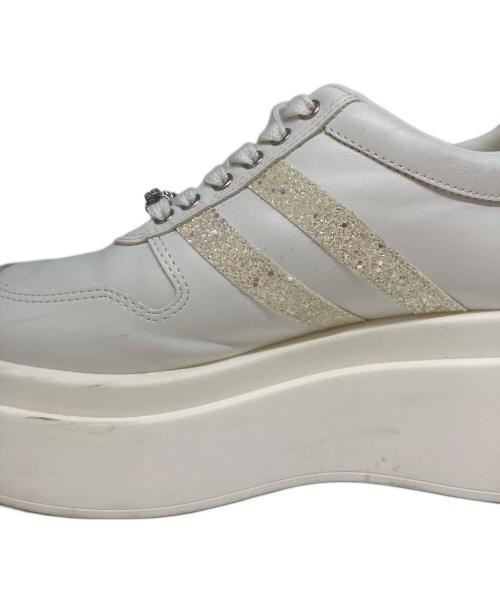 Rose Muse（ロゼミューズ）ROSE MUSE (ロゼミューズ) Glitter point sneakers ホワイト サイズ:Lの古着・服飾アイテム