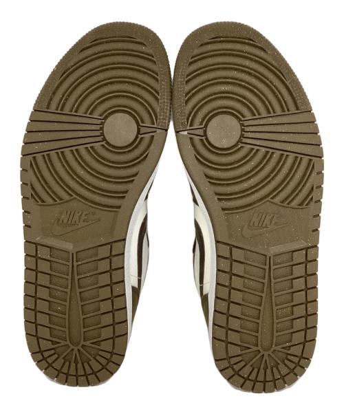 NIKE（ナイキ）NIKE (ナイキ) ウィメンズ エア ジョーダン1 ロー SE ライト オリーブ ホワイト×ブラウン サイズ:US11の古着・服飾アイテム