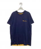 Championチャンピオン）の古着「80's リバーシブルTシャツ」｜ネイビー×イエロー
