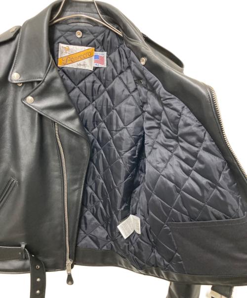 Schott（ショット）Schott (ショット) 618 RIDERS/レザーライダースジャケット ブラック サイズ:US42の古着・服飾アイテム