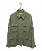 REMI RELIEF×BEAMS PLUSレミレリーフ×ビームスプラス）の古着「別注ミリタリーシャツ」｜カーキ