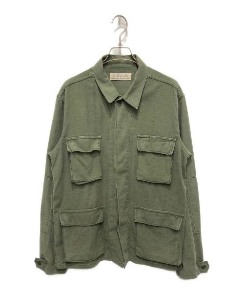 REMI RELIEF（レミレリーフ）REMI RELIEF (レミレリーフ) BEAMS PLUS (ビームスプラス) 別注ミリタリーシャツ カーキ サイズ:Lの古着・服飾アイテム