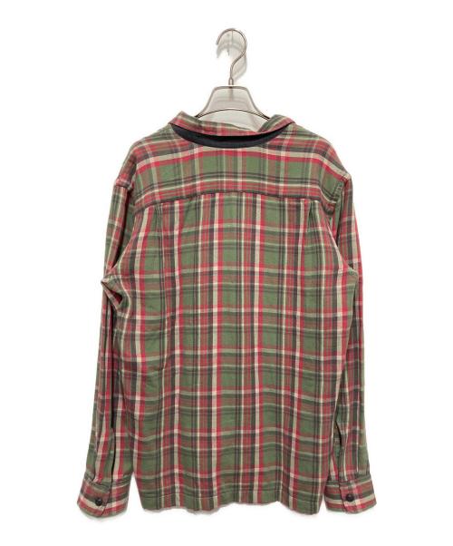 RRL（ダブルアールエル）RRL (ダブルアールエル) チェックツイルキャンプシャツ グリーン サイズ:Mの古着・服飾アイテム