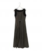 L'Orロル）の古着「Contrast Flare Dress」｜グレー