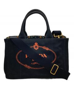 中古・古着通販】PRADA (プラダ) 2WAYトートバッグ ブラック 1BG694