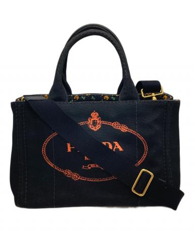 中古・古着通販】PRADA (プラダ) 2wayカナパトートバッグ ブラック