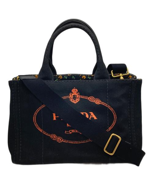 PRADA（プラダ）PRADA (プラダ) 2wayカナパトートバッグ ブラックの古着・服飾アイテム