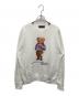 POLO RALPH LAUREN（ポロ・ラルフローレン）の古着「ダメージ加工ポロベアスウェット」｜ホワイト
