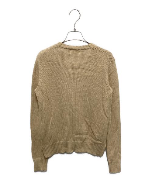 POLO RALPH LAUREN（ポロ・ラルフローレン）POLO RALPH LAUREN (ポロ・ラルフローレン) ポロベアコットンヘンプニット ベージュ サイズ:XSの古着・服飾アイテム