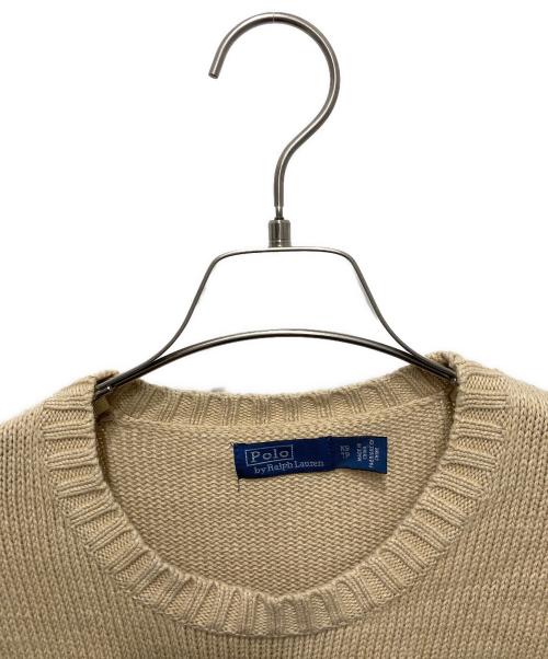 POLO RALPH LAUREN（ポロ・ラルフローレン）POLO RALPH LAUREN (ポロ・ラルフローレン) ポロベアコットンヘンプニット ベージュ サイズ:XSの古着・服飾アイテム