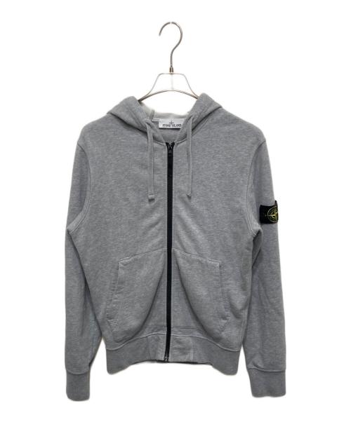STONE ISLAND（ストーンアイランド）STONE ISLAND (ストーンアイランド) ワッペン付きジップアップパーカー グレー サイズ:Sの古着・服飾アイテム