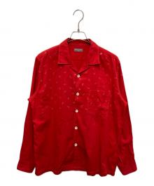 COMME des GARCONS HOMME（コムデギャルソン オム）の古着「ペイズリー柄オープンカラーシャツ」｜レッド