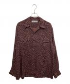 WACKO MARIAワコマリア）の古着「LEOPARD OPEN COLLAR SHIRT L/S  (HAWAIIAN SHIRT L/S TYPE-2 )」｜ブラウン