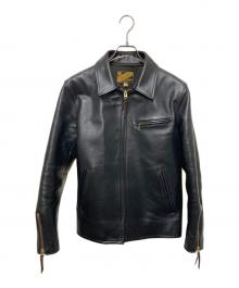 Y'2LEATHER（ワイツーレザー）の古着「ホースハイドレザージャケット」｜ブラック