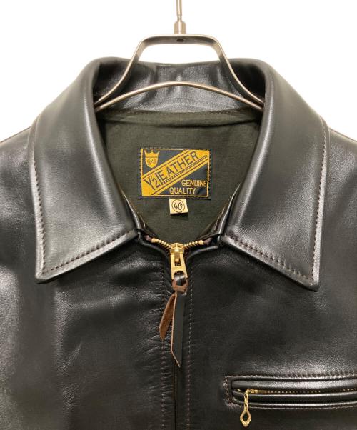 Y'2LEATHER（ワイツーレザー）Y'2LEATHER (ワイツーレザー) ホースハイドレザージャケット ブラック サイズ:40の古着・服飾アイテム