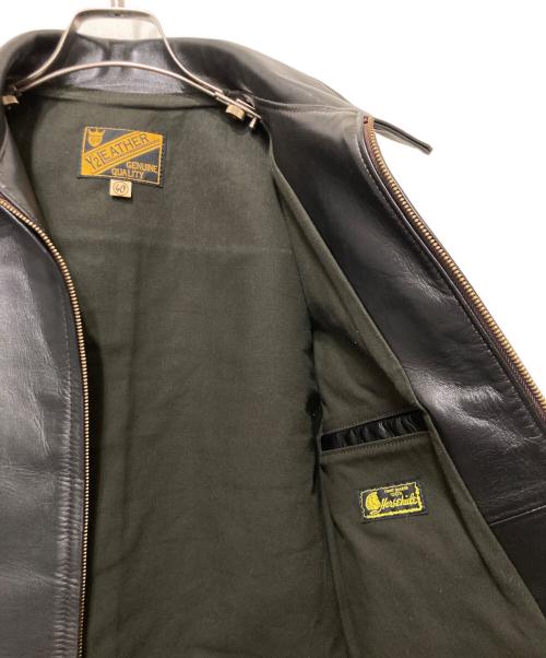Y'2LEATHER（ワイツーレザー）Y'2LEATHER (ワイツーレザー) ホースハイドレザージャケット ブラック サイズ:40の古着・服飾アイテム