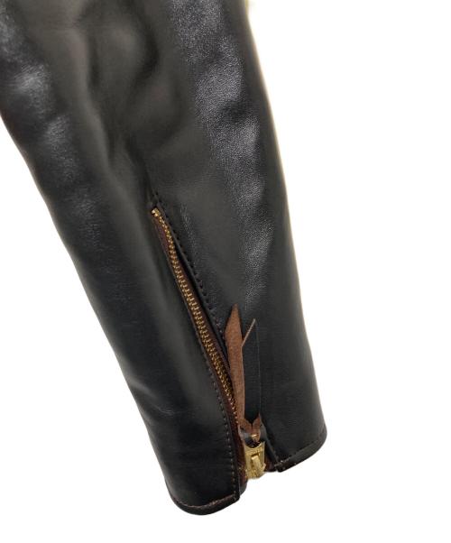 Y'2LEATHER（ワイツーレザー）Y'2LEATHER (ワイツーレザー) ホースハイドレザージャケット ブラック サイズ:40の古着・服飾アイテム