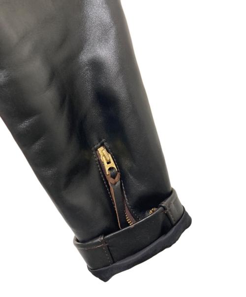 Y'2LEATHER（ワイツーレザー）Y'2LEATHER (ワイツーレザー) ホースハイドレザージャケット ブラック サイズ:40の古着・服飾アイテム