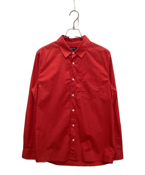 A.P.C.（アーペーセー）A.P.C. (アーペーセー) タイプライターシャツ レッド サイズ:Mの古着・服飾アイテム