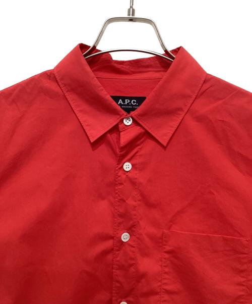 A.P.C.（アーペーセー）A.P.C. (アーペーセー) タイプライターシャツ レッド サイズ:Mの古着・服飾アイテム