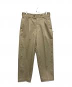 CAHLUMNカウラム）の古着「TC Twill 1 Tuck Pants」｜ベージュ