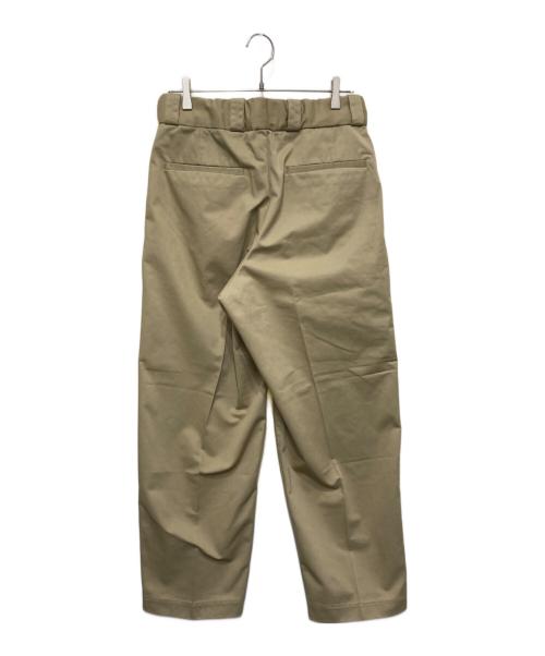 CAHLUMN（カウラム）CAHLUMN (カウラム) TC Twill 1 Tuck Pants ベージュ サイズ:XLの古着・服飾アイテム