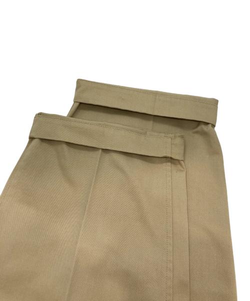 CAHLUMN（カウラム）CAHLUMN (カウラム) TC Twill 1 Tuck Pants ベージュ サイズ:XLの古着・服飾アイテム