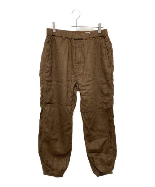 CAHLUMN（カウラム）CAHLUMN (カウラム) リネンジムパンツ ブラウン サイズ:XLの古着・服飾アイテム