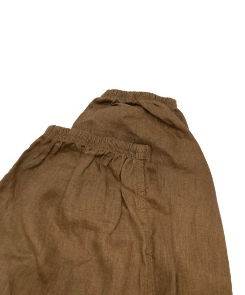 CAHLUMN（カウラム）CAHLUMN (カウラム) リネンジムパンツ ブラウン サイズ:XLの古着・服飾アイテム