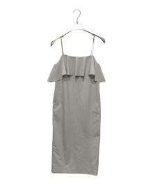 La boutique BonBon（ラブティックボンボン）の古着「ラッフルキャミワンピース」｜グレー