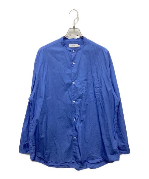 Graphpaper（グラフペーパー）Graphpaper (グラフペーパー) Broad L/S Oversized Band Collar Shirt ブルー サイズ:1の古着・服飾アイテム
