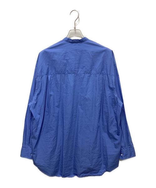 Graphpaper（グラフペーパー）Graphpaper (グラフペーパー) Broad L/S Oversized Band Collar Shirt ブルー サイズ:1の古着・服飾アイテム