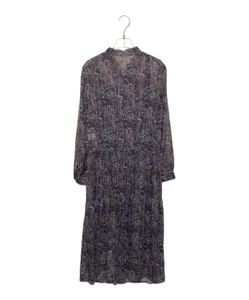 ROCHAS（ロシャス）ROCHAS (ロシャス) ペイズリーシフォンワンピース ROCHAS グレー サイズ:FREEの古着・服飾アイテム