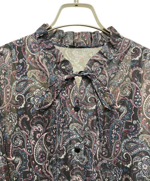 ROCHAS（ロシャス）ROCHAS (ロシャス) ペイズリーシフォンワンピース ROCHAS グレー サイズ:FREEの古着・服飾アイテム