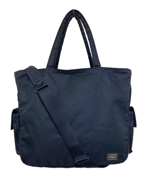 PORTER（ポーター）PORTER (ポーター) 2WAYトートバッグ ネイビーの古着・服飾アイテム