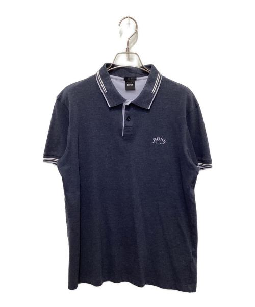 HUGO BOSS（ヒューゴ ボス）HUGO BOSS (ヒューゴ ボス) ポロシャツ ネイビー サイズ:Ｌの古着・服飾アイテム