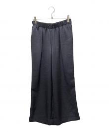 BALLSEY（ボールジィ）の古着「グリッツィーサテン イージーワイドパンツ」｜グリーン