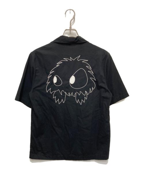 MCQ（マックキュー）MCQ (マックキュー) 刺繍オープンカラーシャツ ブラック サイズ:44の古着・服飾アイテム