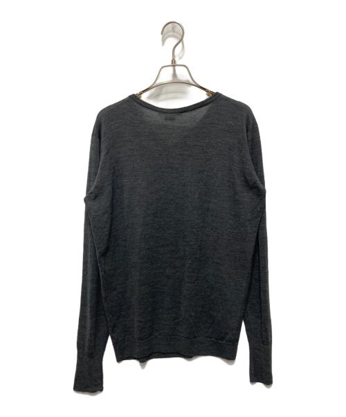 JOHN SMEDLEY（ジョンスメドレー）JOHN SMEDLEY (ジョンスメドレー) メリノウールVネックニット グレー サイズ:Ｓの古着・服飾アイテム
