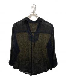JOURNAL STANDARD（ジャーナルスタンダード）の古着「リネンメッシュシャツ」｜ブラック