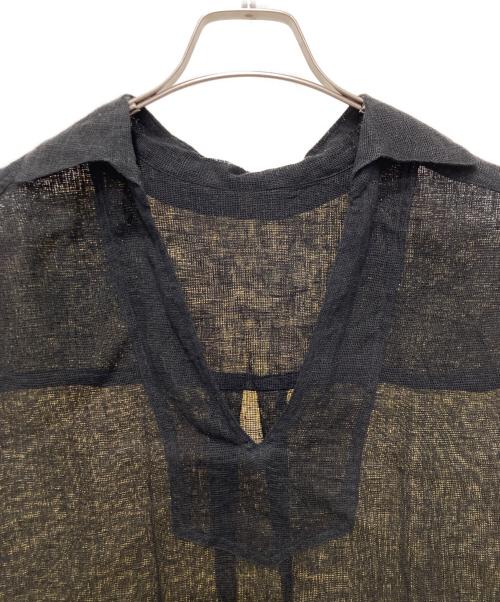 JOURNAL STANDARD（ジャーナルスタンダード）JOURNAL STANDARD (ジャーナルスタンダード) リネンメッシュシャツ ブラック サイズ:FREEの古着・服飾アイテム