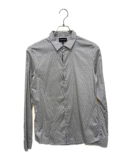 EMPORIO ARMANI（エンポリオ アルマーニ）EMPORIO ARMANI (エンポリオ アルマーニ) シャツ ホワイト×ブラック サイズ:16A 175CMの古着・服飾アイテム