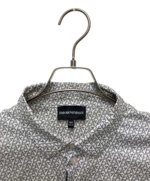 EMPORIO ARMANI（エンポリオ アルマーニ）EMPORIO ARMANI (エンポリオ アルマーニ) シャツ ホワイト×ブラック サイズ:16A 175CMの古着・服飾アイテム