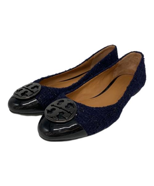 TORY BURCH（トリーバーチ）TORY BURCH (トリーバーチ) ツイードパンプス ネイビー サイズ:7の古着・服飾アイテム